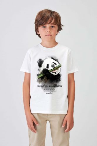 #NM Panda Natural Sustainable Tee Kids