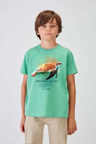 #NM TURTLE - Recycled T-shirt in Green