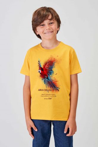 #NM Macaw Gold Sustainable Tee Kids