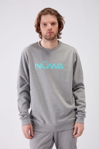 Sweatshirt Regular NÜWA Reciclada para Homem em Cinzento
