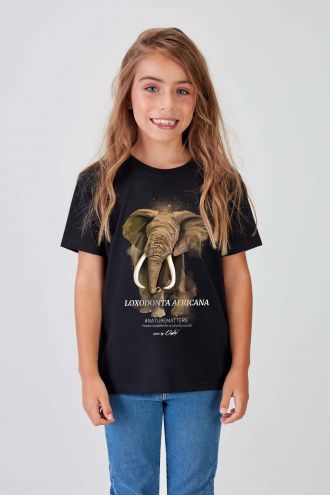 #NM ELEPHANT - Recycled T-shirt in Black 