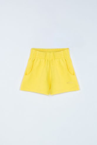 Organic Cotton Lightweight Shorts in Vibrant Yellow