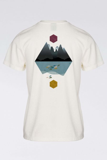 LAKE - Recycled Graphic T-shirt in Off White