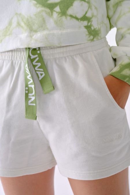 Organic Cotton Lightweight Shorts in Off White