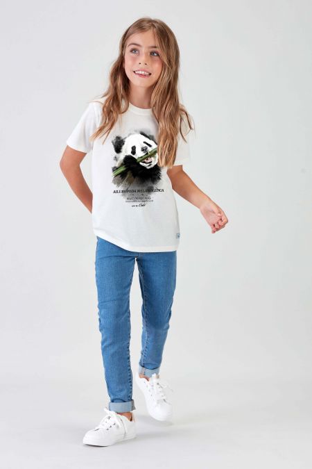 #NM PANDA - Recycled T-shirt in Off White