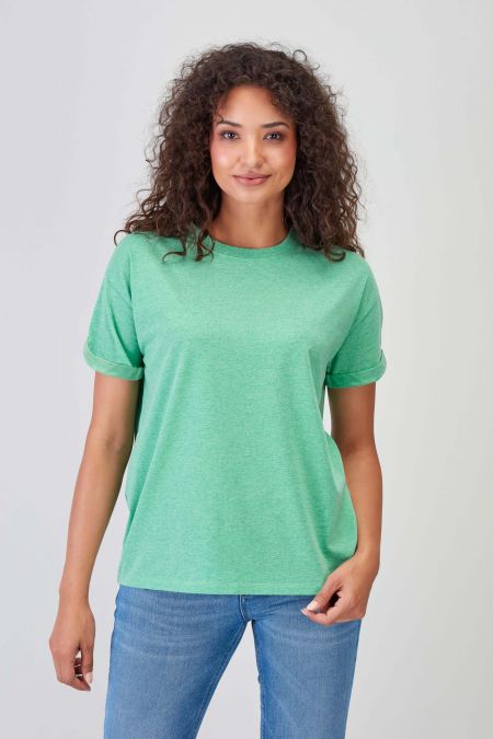  BASIC - Recycled Oversize T-shirt Women Green