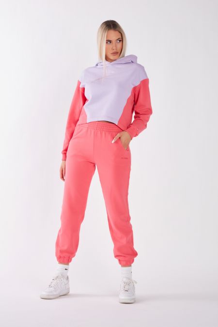 Organic Cotton Lightweight Jogger Pants in Vibrant Pink