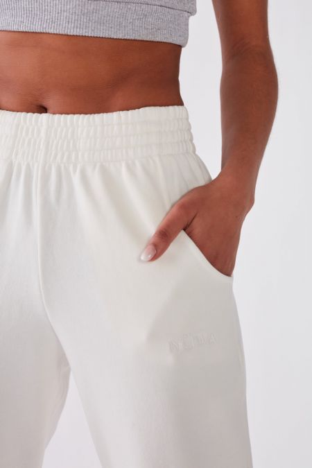 Organic Cotton Lightweight Jogger Pants in Off White