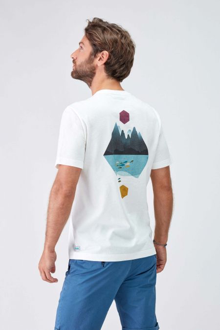 LAKE - Recycled Graphic T-shirt in Off White
