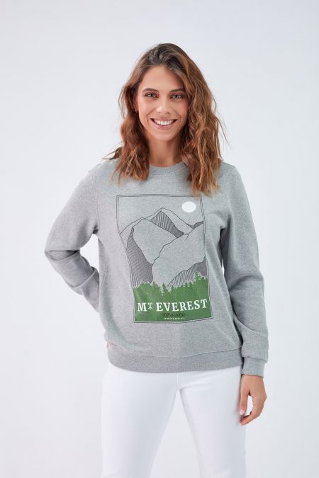 Mount EVEREST - Recycled Regular Sweatshirt in Grey