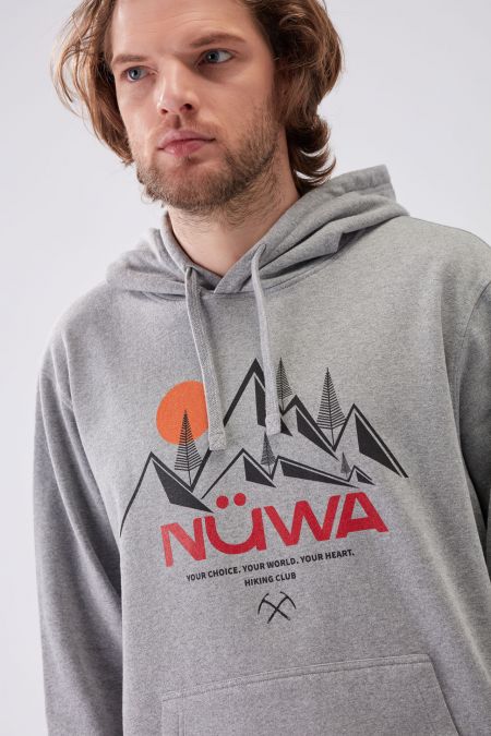 HIKING CLUB Graphic - Recycled Graphic Hoodie in Grey