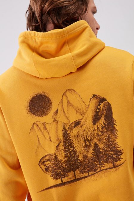 NATUREVOICE - Recycled Graphic Hoodie in Gold