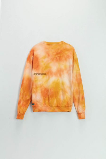 Add Color To Your Life - Organic Cotton Flame Tie Dye Sweatshirt